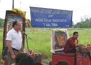 James Eteljorg making speech
