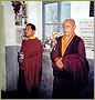 Offering prayers in a former gass chamber	in Austria for its victims in World War II